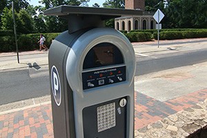 Digital Parking Meter at Bell Tower