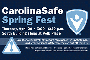 Carolina Safe Spring Fest banner