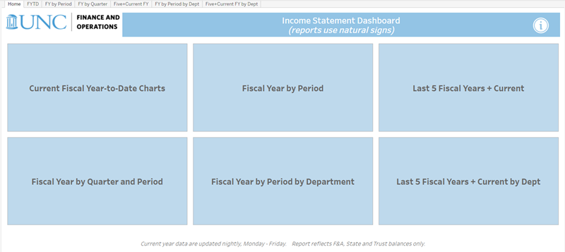 Income Statement Report Screenshot